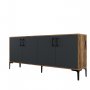 HANAH HOME Komoda Kiev Walnut Anthracite - slika 5