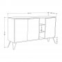 HANAH HOME Komoda Clara Console Oak Anthracite - slika 4