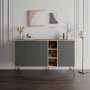 HANAH HOME Komoda Clara Console Oak Anthracite - slika 1