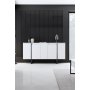 HANAH HOME Komoda Luxe White Black - slika 3