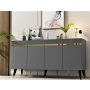 HANAH HOME Komoda Defne Anthracite Gold - slika 2