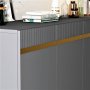 HANAH HOME Komoda Defne Anthracite Gold - slika 4