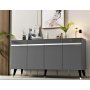 HANAH HOME Komoda Defne Anthracite Silver - slika 2