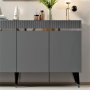 HANAH HOME Komoda Defne Anthracite Silver - slika 3