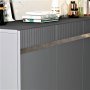 HANAH HOME Komoda Defne Anthracite Silver - slika 4