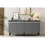 HANAH HOME Komoda Defne Anthracite Silver - slika 1