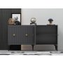 HANAH HOME Komoda Midas Anthracite Gold - slika 4