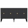 HANAH HOME Komoda Midas Anthracite Gold - slika 5