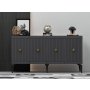 HANAH HOME Komoda Midas Anthracite Gold - slika 1