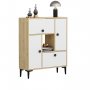 HANAH HOME Komoda Sidelya Oak White - slika 3