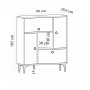 HANAH HOME Komoda Sidelya White - slika 5