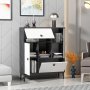 HANAH HOME Komoda Sidelya Black White - slika 2