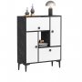 HANAH HOME Komoda Sidelya Black White - slika 3