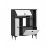 HANAH HOME Komoda Sidelya Black White - slika 4