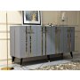 HANAH HOME Komoda Asel Anthracite Gold - slika 2