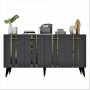 HANAH HOME Komoda Asel Anthracite Gold - slika 5