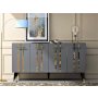HANAH HOME Komoda Asel Anthracite Gold - slika 1