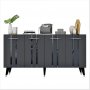 HANAH HOME Komoda Asel Anthracite Silver - slika 5