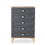 HANAH HOME Komoda Irmak 25229 Oak Anthracite - slika 1
