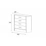 HANAH HOME Komoda Agora Atlantic Pine - slika 5