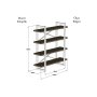 HANAH HOME Polica Makro Walnut - slika 4