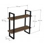 HANAH HOME Zidna polica Buba Sapphire Oak Black - slika 4