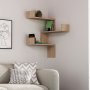 HANAH HOME Zidna polica Luksa Oak - slika 1