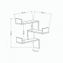HANAH HOME Zidna polica Luksa White - slika 3