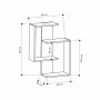 HANAH HOME Zidna polica Paranoid Anthracite Dark Oak - slika 5