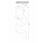 HANAH HOME Zidna polica Corner White - slika 3