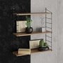 HANAH HOME Zidna polica Armoni 3'lu Walnut - slika 2