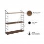 HANAH HOME Zidna polica Armoni 3'lu Walnut - slika 3