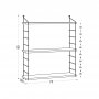 HANAH HOME Zidna polica Armoni 3'lu Walnut - slika 4