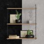 HANAH HOME Zidna polica Armoni 3'lu Walnut - slika 1