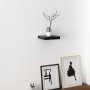 HANAH HOME Zidna polica Gizli 23 Bright Black - slika 1