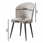 HANAH HOME Stolice Rubi Grey - slika 3