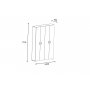 HANAH HOME Garderober Feraye 4 Kapakli White - slika 4