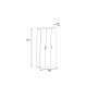 HANAH HOME Garderober Feraye 3 Kapakli Atlantic Pine - slika 4