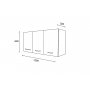 HANAH HOME Kuhinjski ormar Tavor 3 Kapak White - slika 5