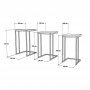 HANAH HOME Set stolova Black Mermer - slika 4