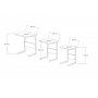 HANAH HOME Set stolova Sali Black Atlantic Pine - slika 4
