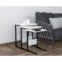 HANAH HOME Set stolova Sali Black White - slika 1