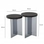 HANAH HOME Set stolova Serenity 2 Anthracite Dark Grey - slika 5