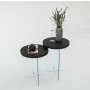 HANAH HOME Set stolova Serenity 2 Anthracite Transparent - slika 3