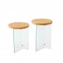 HANAH HOME Set stolova Serenity 2 Oak Transparent - slika 3