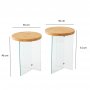 HANAH HOME Set stolova Serenity 2 Oak Transparent - slika 4