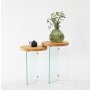 HANAH HOME Set stolova Serenity 2 Oak Transparent - slika 1