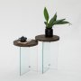 HANAH HOME Set stolova Serenity 2 Transparent Walnut - slika 2