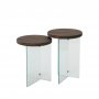 HANAH HOME Set stolova Serenity 2 Transparent Walnut - slika 4