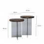 HANAH HOME Set stolova Serenity 2 Walnut Dark Grey - slika 4